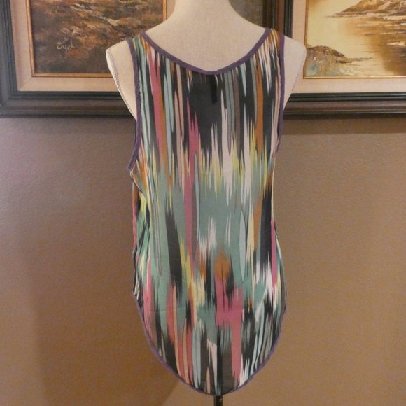 DenimLab Watercolor Sheer Hi-Lo Tank - M - Picture 5 of 10